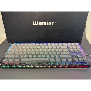 Womier s-k87 Ripple Acrylic RGB Keyboard, new in box, TKL gaming keyboard